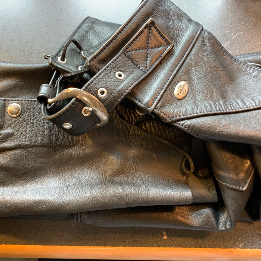 HarleyDavidson Chaps And Neck Scarf! Size Small Chap… Gem